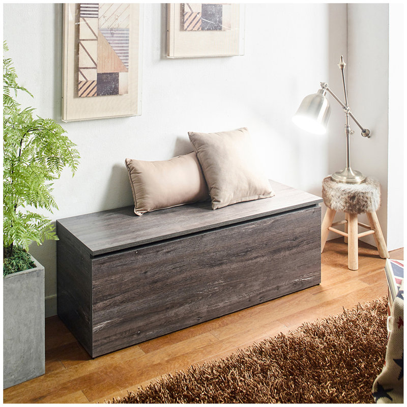 Banc de rangement Dean en gris rustique