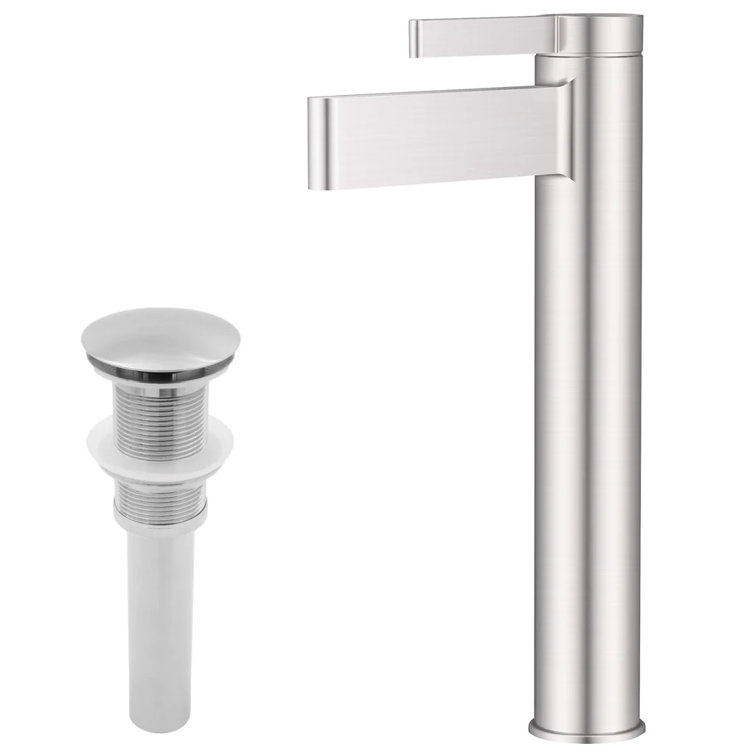 Single-Hole Single-handle Bathroom Faucet with Drain Assembly