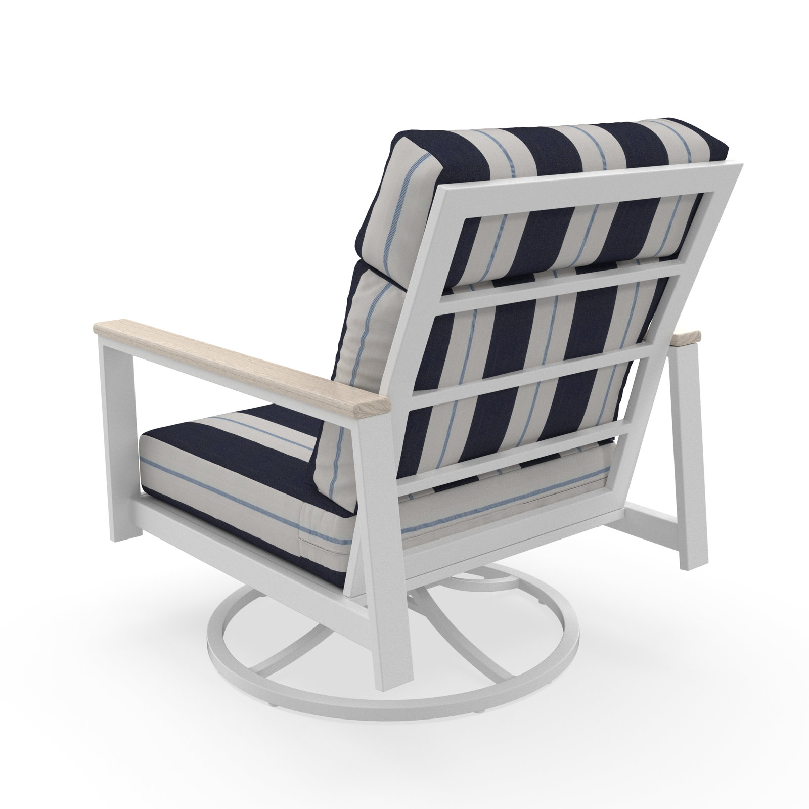 Townsend Metal Outdoor Rocking Chair With Sunbrella Cushion, White