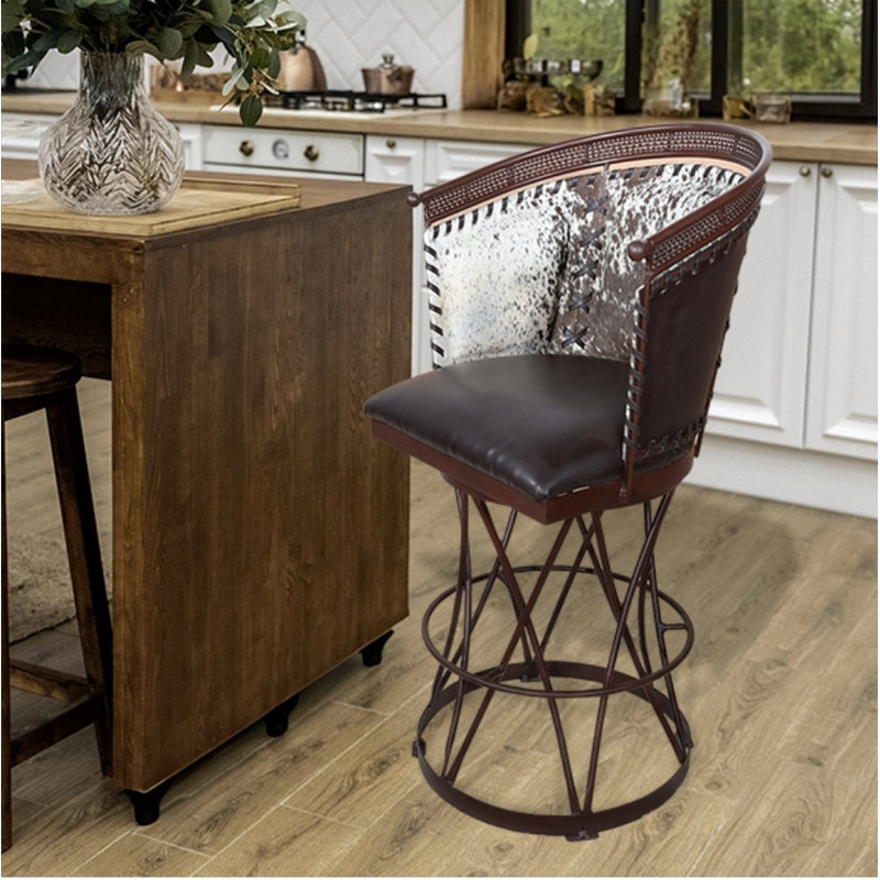 Tabouret de bar rotatif Heritage, Tabouret de comptoir (siège d’une hauteur de 24