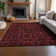 Premium Machine Washable Cerrito AMF564 Burgundy Rug