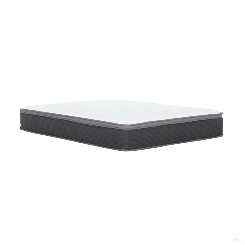 12 po Matelas moelleux grand format Massucci dans une boîte, matelas à ressorts ensachés et mousse viscoélastique imprégnée de gel, soulagement de la pression, technologie de refroidissement