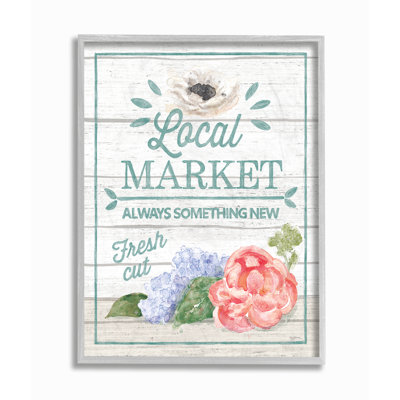 « local market fleurs rustique », impression