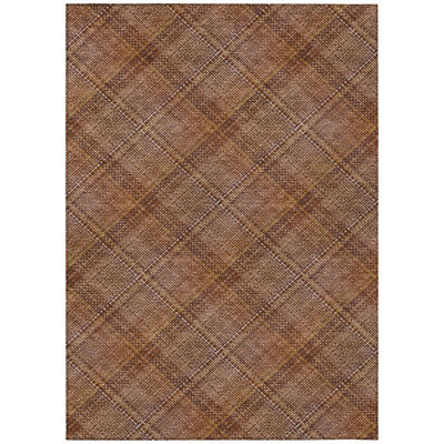 Machine Washable Indoor/Outdoor Chantille ACN2880 Plaid Rug