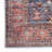 Lotte Oriental Machine Washable Flatweave Area Rug in Navy Blue/Brick Red-1760882068