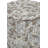 Handmade Mother Of Pearl Shell Geometric Mosaic Accent Table, Contemporary Side End Table