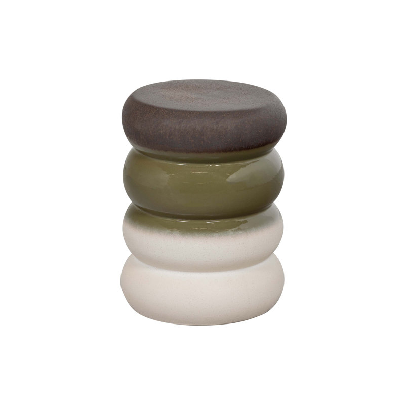 Ferran Bulb Side table Ceramics melange 44x34Øcm, Green