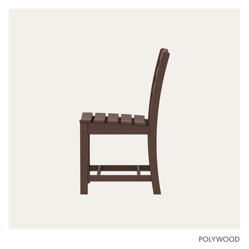 Chaise d'appoint d'extérieur POLYWOOD La Casa Café, Acajou