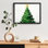 Arbre de Noël rétro noir, art mural, impressions de style rétro