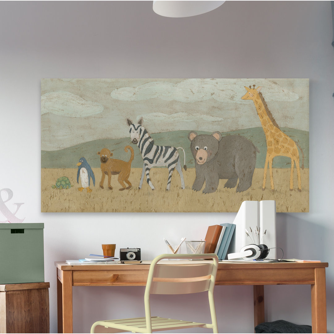 Kohan Animals All in a Row II Print on Wrapped Canvas Viv + Rae™