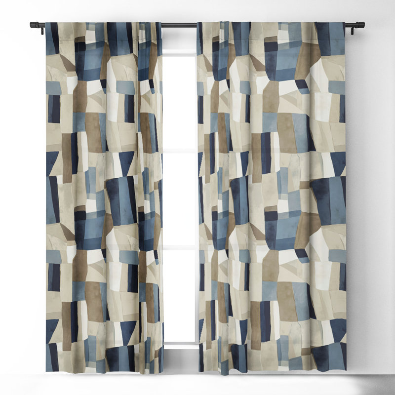 Rideau occultant en polyester Yanbo, L 50 po x L 96 po