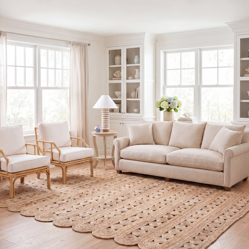 Harden Handwoven Jute Area Rug, Rectangle 8 pi x 10 pi