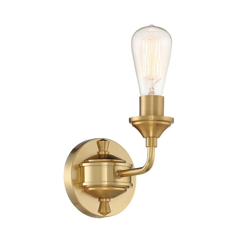 Upney Armed Sconce, Satin Brass