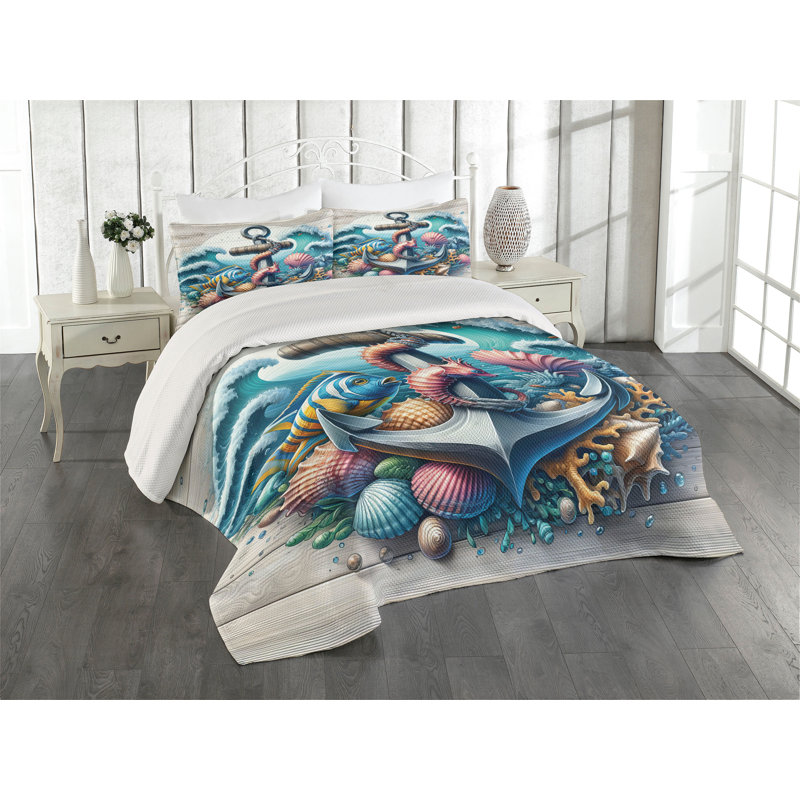 Polyester Coverlet, Queen Coverlet + 2 Standard Shams
