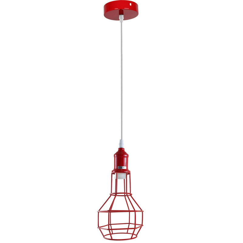 Billups 1 - Light Red Teardrop Pendant