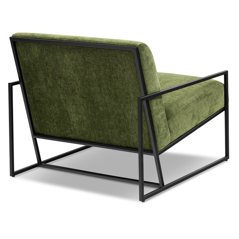 Erling Upholstered Accent Chair, Green Velvet