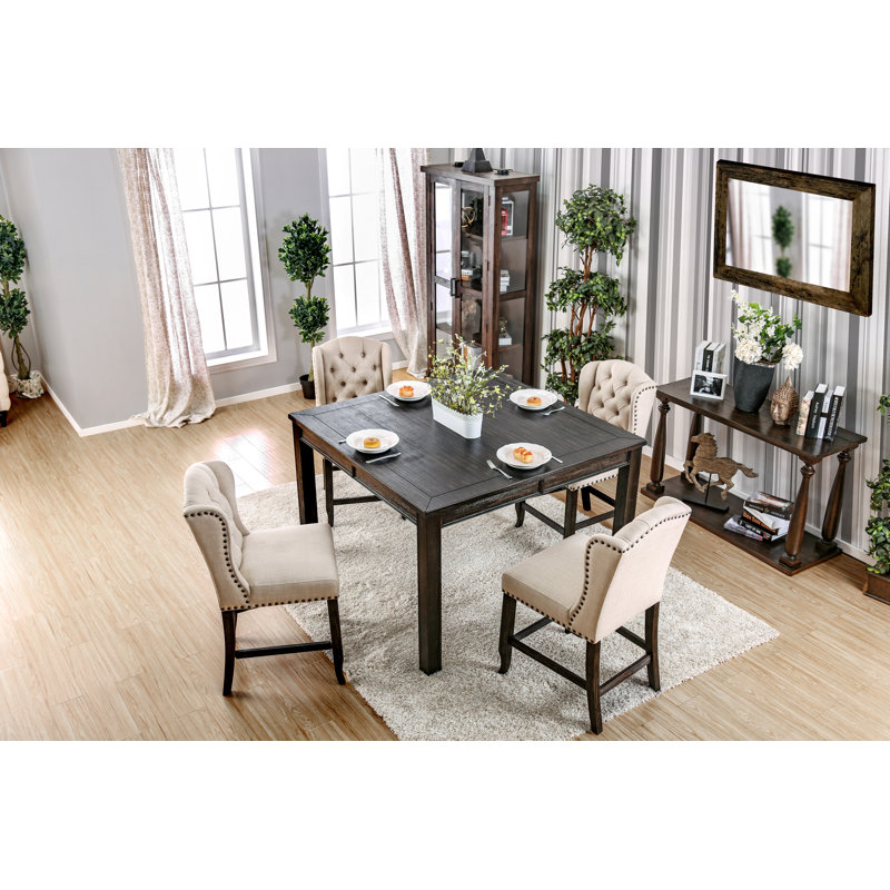 Adler Square Dining Table, Antique Black