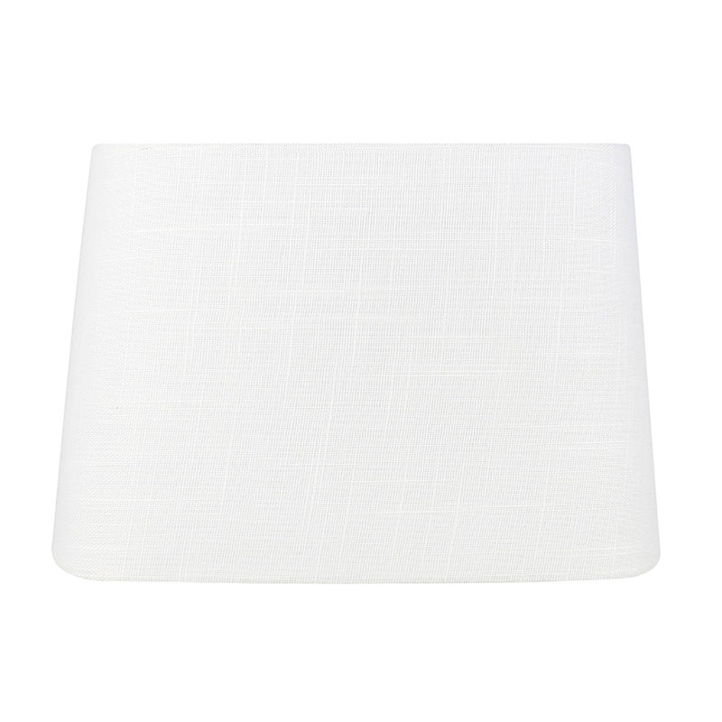 Abat-jour rectangulaire en lin 7 po H (Uno), Blanc cassé