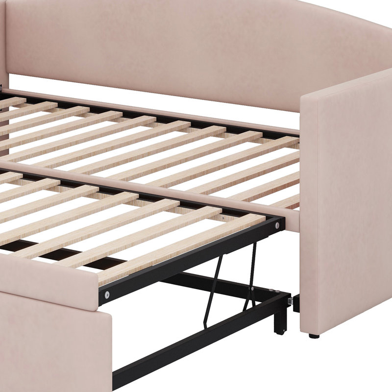Lit de jour avec couchette extensible, Rose
