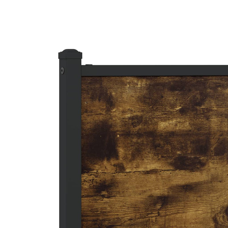 Denita Bed, Smoked Oak, 91.5cm H x 198cm W x 207cm L