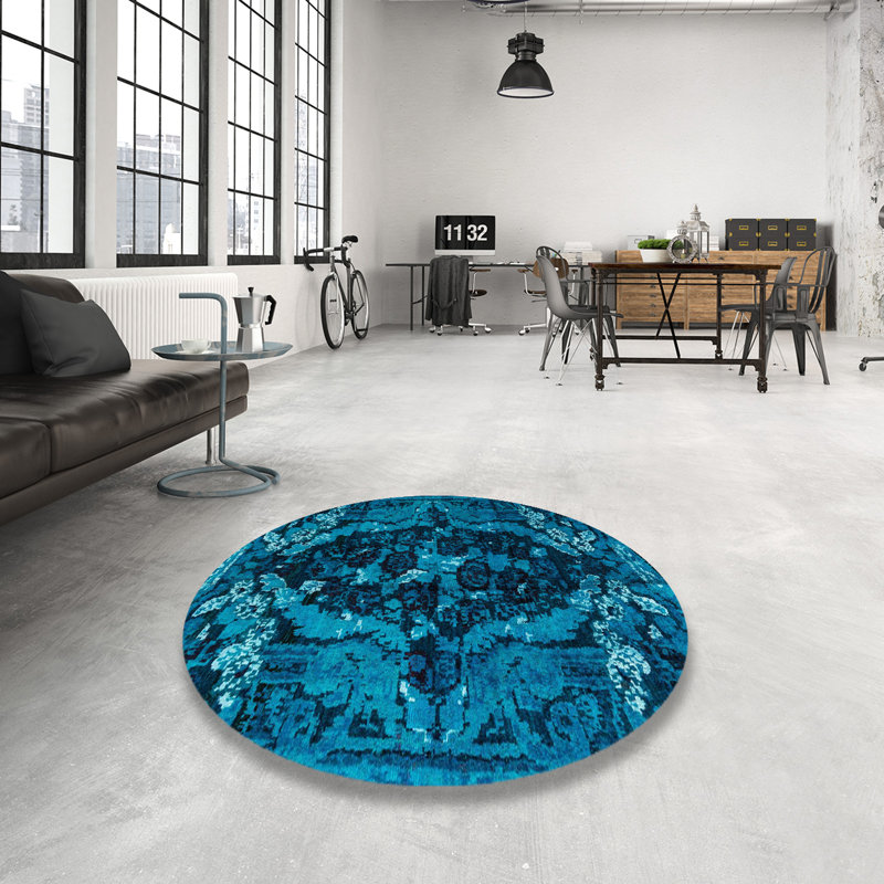 Abstract Indoor Rug, Round 5'