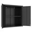 Armoire de rangement murale en métal avec 2 portes verrouillables, 1 tablette réglable et 1 tiroir ouvert pour l'entrepôt de garage, le bureau, assemblage requis