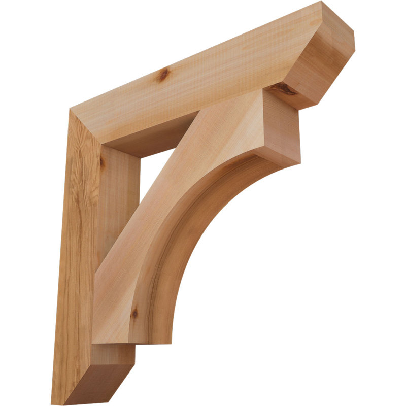 Wood Bracket/Corbel, Western Red Cedar, 22" H x 3.5" W x 22" D