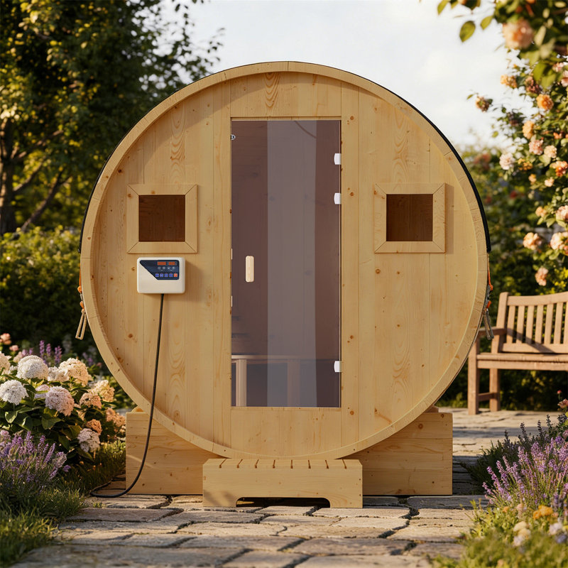 Traditional 4-Person Home Sauna, 6000W Heater With Stones, Canadian Cedar Wood, Max Temp 230°F, 220V