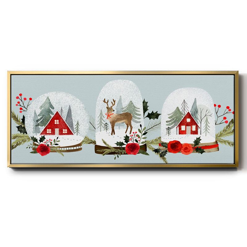 «Snow Globe Village Collection D», toile encadrée, H 20 po x l 50 po