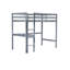 Lit mezzanine simple haut, lit mezzanine en bois d'hévéa avec garde-corps de sécurité, bureau intégré, échelle-1522708090