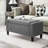 Versatile Linen Ottoman With Spacious Storage And Plush Seating For Living Room
