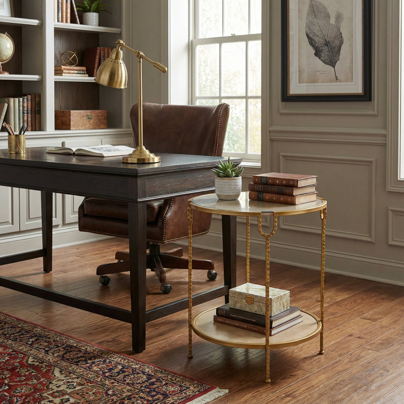 Laqwanda Glass Top End Table
