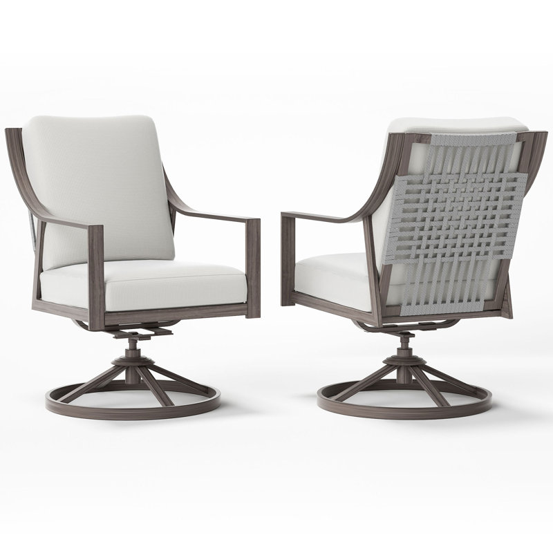 Fauteuil pivotant avec coussins Anorah