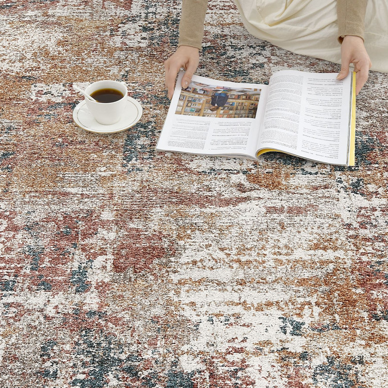 Tapis abstrait à motif abstrait Boho, Rectangle 9' x 12'