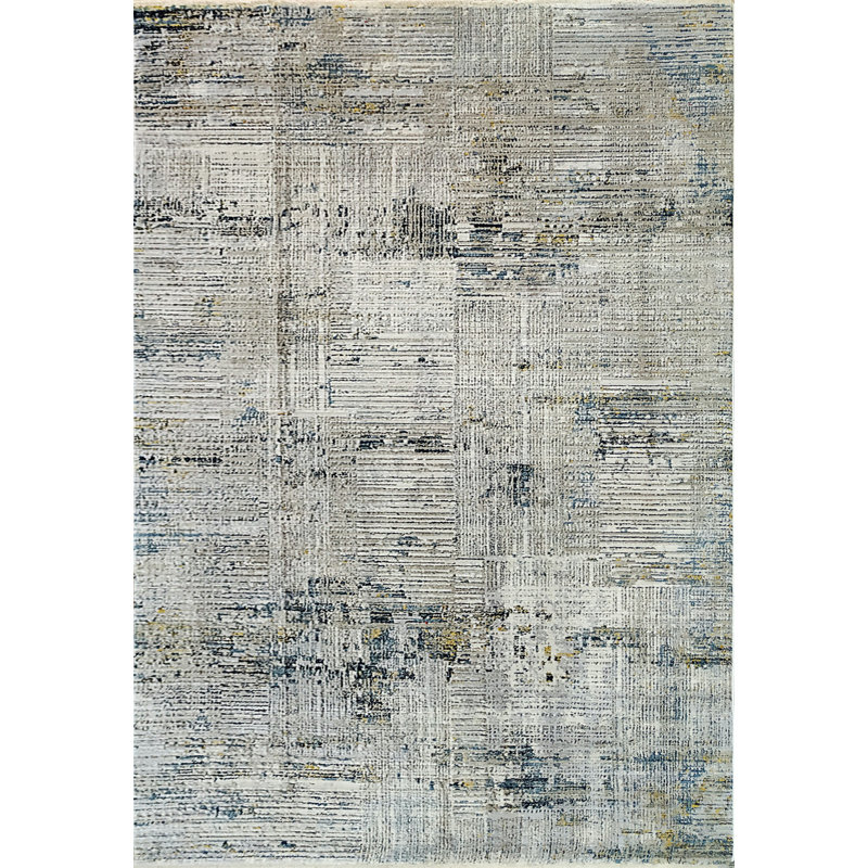 Unique Abstract Indoor Rug, Rectangle 5'3" x 7'7"
