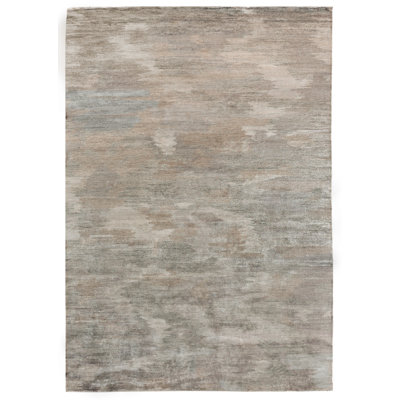Hand Knotted Silk Abstract Indoor Rug