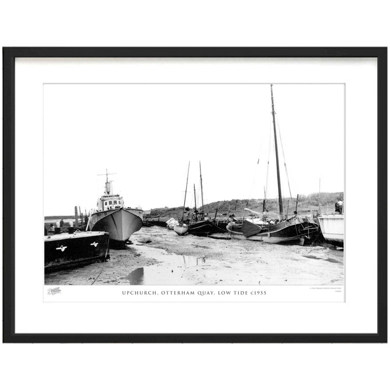 Upchurch, Otterham Quay, Low Tide C1955 by Francis Frith - Single Picture Frame Print, 60cm H x 80cm W x 2.3cm D