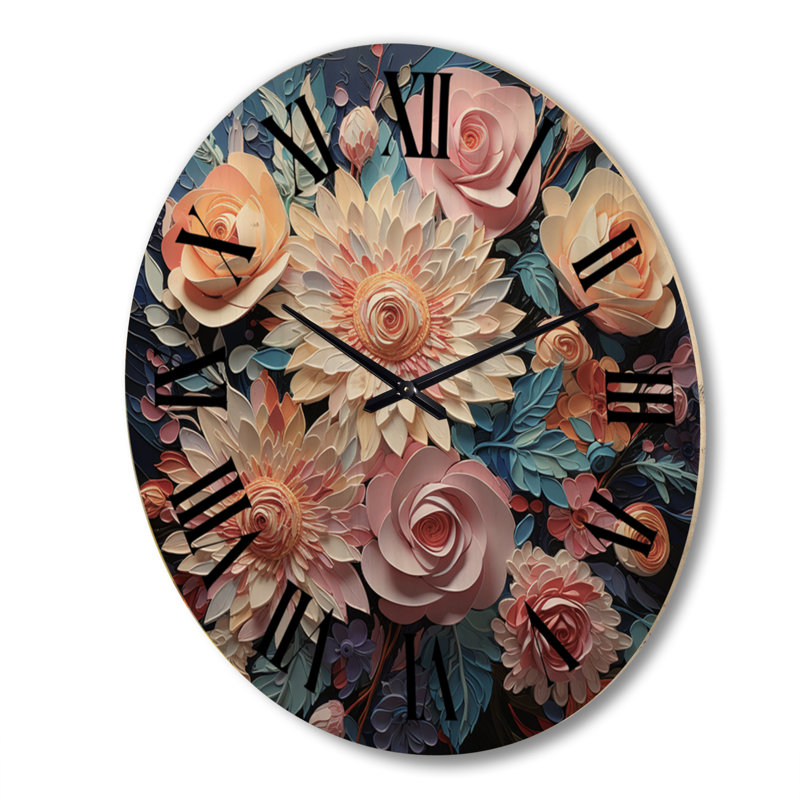 Horloge murale en bois massif Robincroft, Très grand