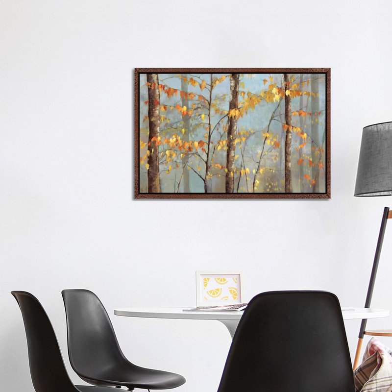 Delicate Branches by Allison Pearce - Painting on Canvas, Classic Brown Wood Framed Canvas, 101.6 cm H x 66.04 cm W