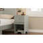 Table de chevet pour chambre à coucher, look classique et rangement pratique, gris élégant rétro-328635111
