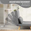 Modern Futon Sofa Bed - Click Clack Convertible 2 Seater-1210646235