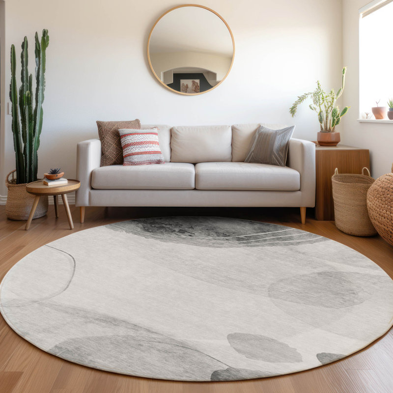 Tapis intérieur / extérieur Jabdiel, Rond 8 pi