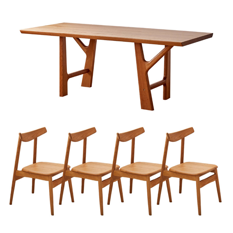 Creative Branch Shaped Cherry Wood Dining Table, 29.52"H x 86.61"L x 35.43"W