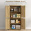 Armoire de rangement en rotin 64 po avec tablette réglable
