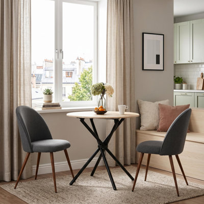Ensemble de table de salle à manger 3 pièces 31,5 po avec 2 chaises rembourrées Maycel