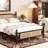 Queen Size Pine Wood Bed With Headboard And , Walnut Color, Stylish Chic Pine, Tone, Robust-552524342