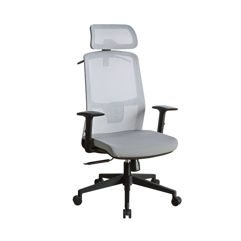 Mesh Gaming Chair with Headrest, Gray