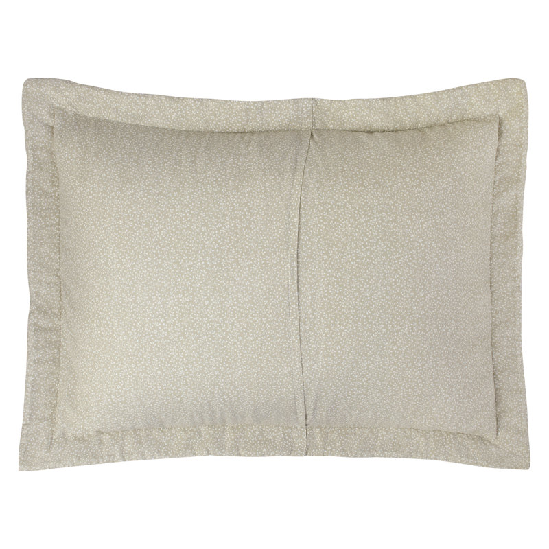 Beige Cotton Reversible Full Quilt Set with Trim