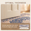 Tapis en basalte à médaillon traditionnel, style persan, bleu marine, ivoire, or, vert et rose, lavable à la machine, antidérapant, à poils courts, pour l'intérieur et l'extérieur, adapté aux animaux domestiques, idéal pour le salon, la chambre, la salle à manger, l'entrée, le couloir ou le bureau.-296714727