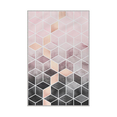 Tapis de couloir élégant, 2,6 x 4,9 pieds, 100% polyester, 650 g / m² | Antibactérien, antidérapant en PVC sous le dessous, d'une hauteur de poils de 0,3 po | Lavable à la machine, impression numérique 3D, parfaite pour tout vestibule ou espace de vie